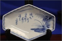 A Chinese/Japanese Blue and White Tray