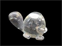 Glass Turtle Paperweight 2.5"T