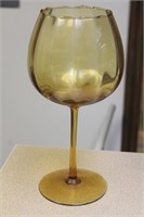 Amber Colour Glass Goblet/Bowl