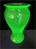 Uranium Glass 7" Vase