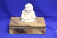 A Buddha and Stone Box