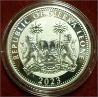 $1 2023 1 oz. Sierra Leone 999 Fine Silver