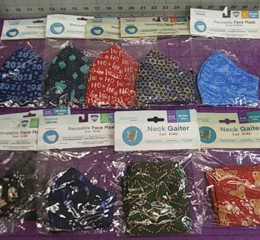 Lot of reusable face mask, various sizes and 2