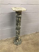 Solid Marble Pedestal Plant Stand