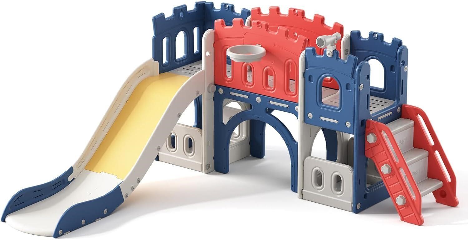 8 in 1 Kid Slide Playground Set for Toddler 1-3 Ag