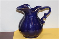 A Vintage Cobalt Blue Ceramic Pitcher