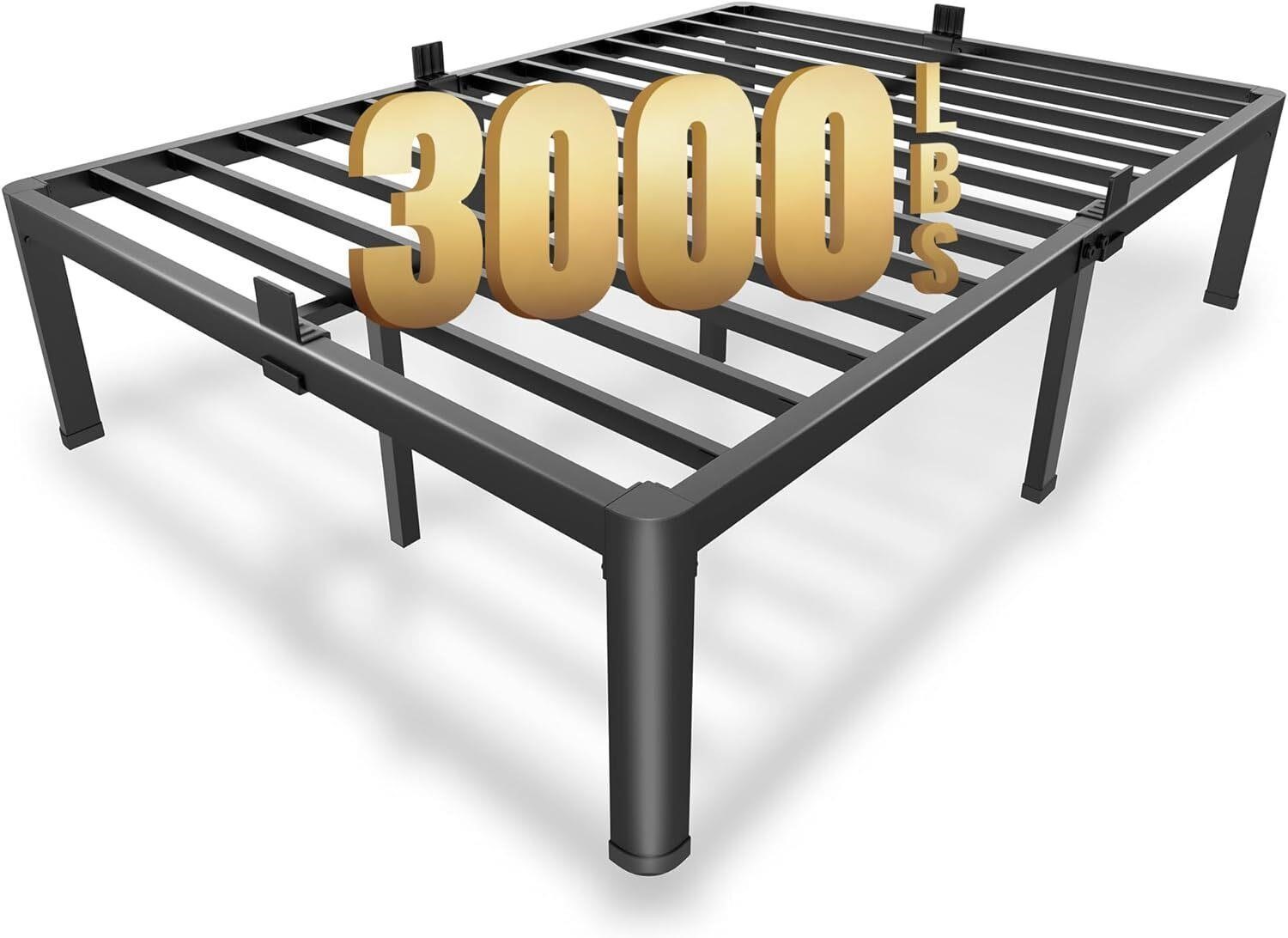 12 Inch Full Size Metal Platform Bed Frame with Ro