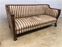 Striped Upholstered Sofa