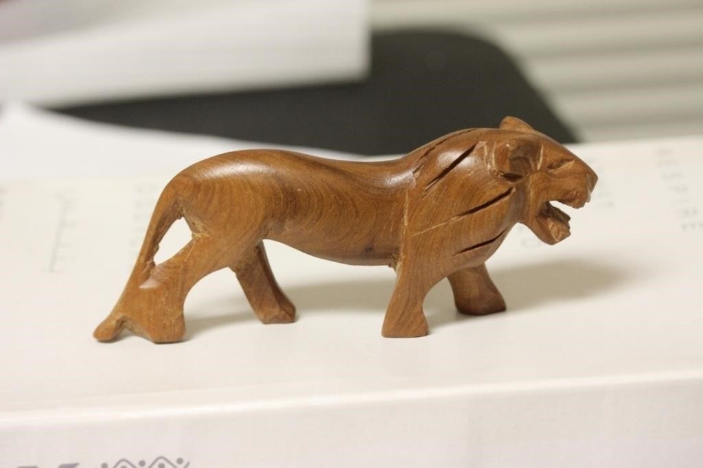 A Wooden African Lion