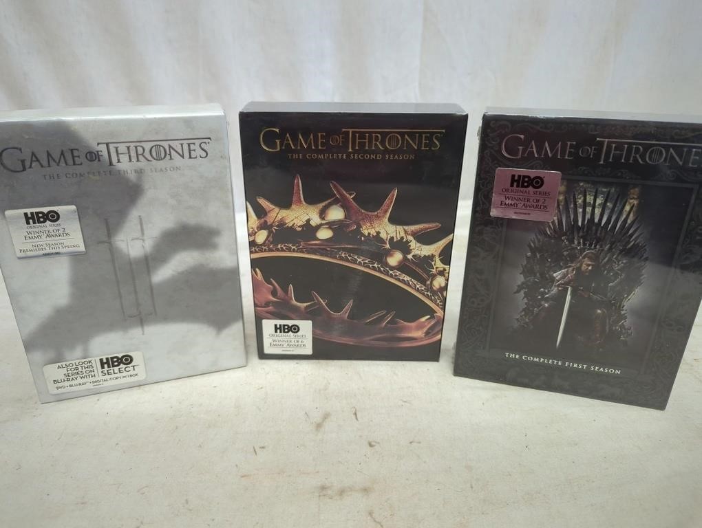 Game of thrones. 3 seasons. Blu ray