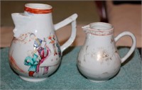 Antique Chinese 2 Export Creamers