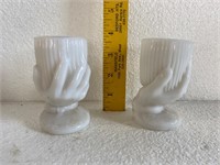 Antique Hand Cup Vases
