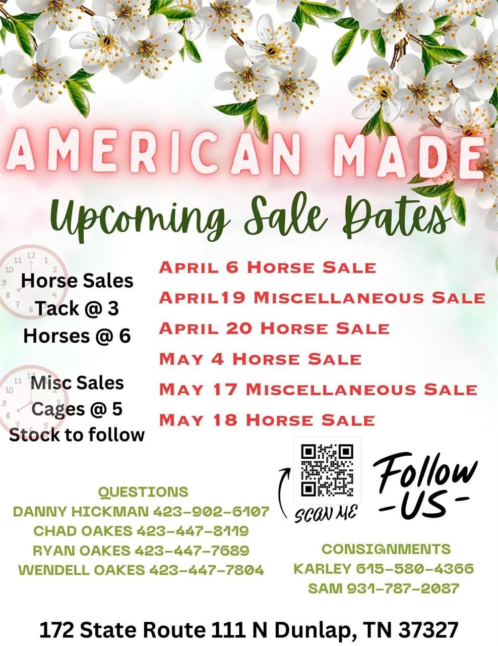 May 4th Horse Sale