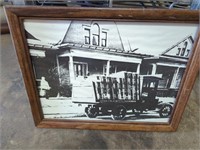 frame print of old coke truck