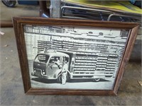 -frame print of old coke truck