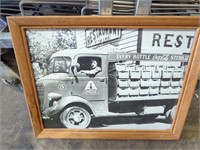 frame print of old coke delivery truck