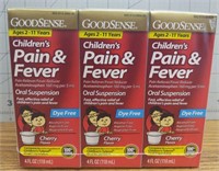 Lot of six children's pain and fever medicine