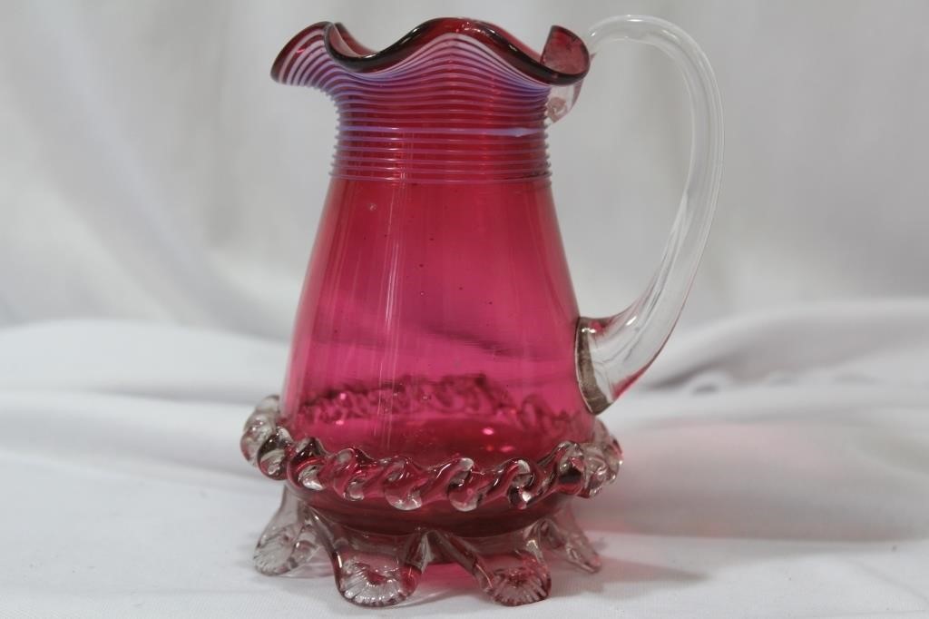 A Small Cranberry Red Pitcher