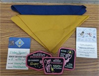 Lot of cub scout pins, handkerchiefs and patches