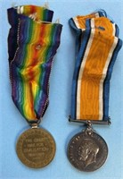 WWI Canadian infantry service medals. See desc