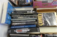 2 boxes of books - space, space missions, & relate