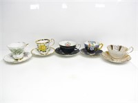 COLLECTION OF ASSORTED TEACUPS W/ MATCHING SAUCERS