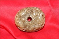 A Chinese Chilung Jade Pendant