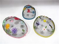 ASSORTED FLORAL PATTERN MESH FOOD COVERS