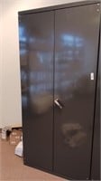 2  Door Storage Cabinet w/ Bins & Contents 78" x