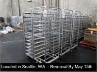 ALUMINUM SHEET PAN RACK ON CASTERS (DOES NOT