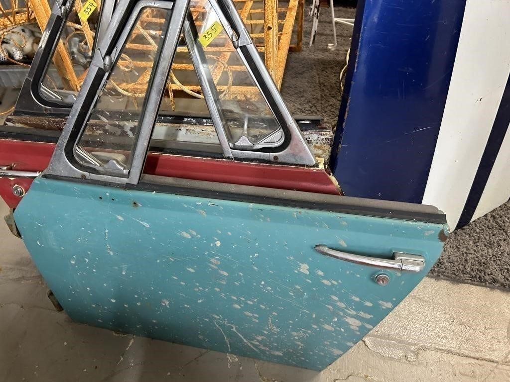 Vintage Blue MG Car Door