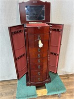 Traditional Cherry Jewelry Armoire