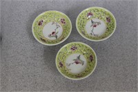 Set of 3 Vintage Chinese Sauce Dishes