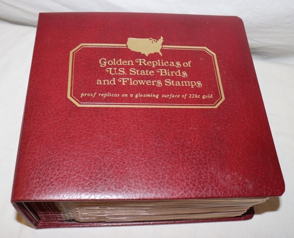 Golden Replica Binder of State Flowers & Birds