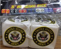 United States Army 3" hanging dice