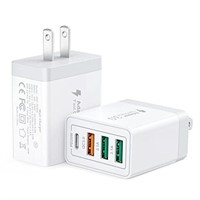 White 4port Fast Charging Block 3.0 USB & PD20W Mi