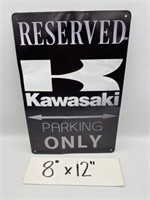 RESERVED KAWASAKI REPRODUCTION TIN SIGN