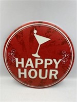 HAPPY HOUR REPRODUCTION TIN SIGN
