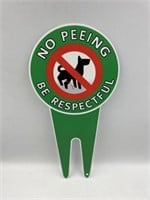 NO PEEING REPRODUCTION TIN SIGN