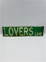 LOVERS LANE REPRODUCTION TIN SIGN