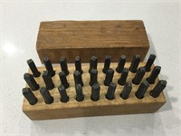 Ato Z Steel Stamping Set, Wood Case