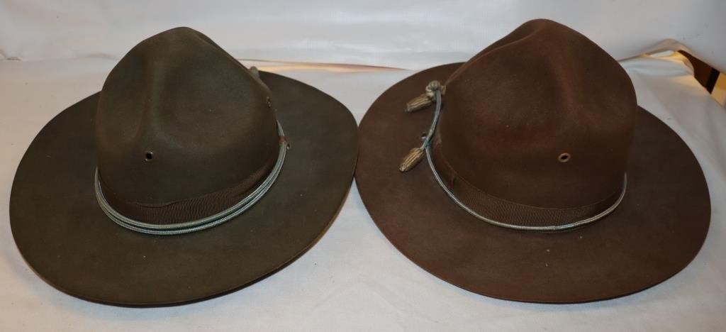 2 US Army Campaign Hats: WWII & possibly WWI