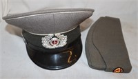 2 Cold War Era Hats: Visor Hat & Flight Hat;