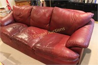 Leather Like Couch - Located Basement