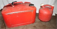 2 Gas Cans: 1) 5 Gallon Metal Boat Can &