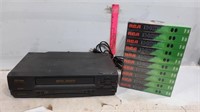 VHS Player (untested) and VHS Tapes