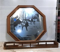 Octagon Mirror & Shelf