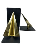 MCM Metal gold airplane bookends