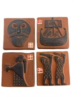MCM Thyssen Keramik Viking red clay pottery tiles