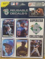 5 reusable decals 1992 premier edition baseball
